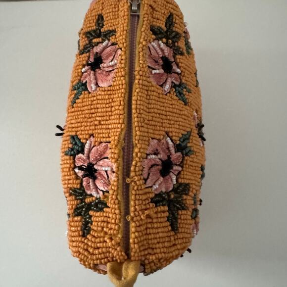 ANTHROPOLOGIE Fayla Yellow Beaded Pouch - Picture 8 of 10